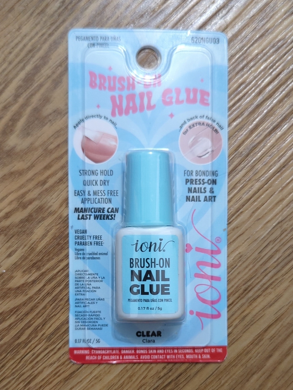 ioni Brush-On Nail Glue - Clear